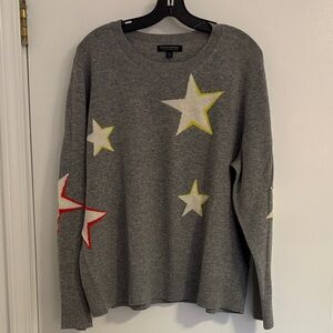Crewneck Sweater with Star Pattern